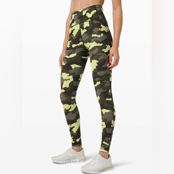 lululemon athletica Pants - Lululemon Swift Speed HR Tight 28" Heritage 365 Camo Crispin Green Multi Sz 4